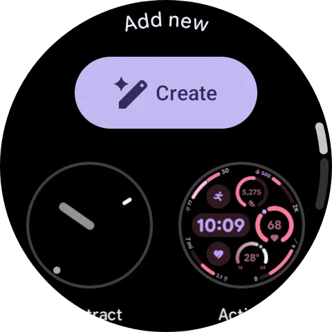 Watch face example