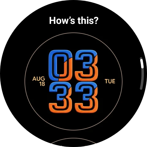 Watch face example