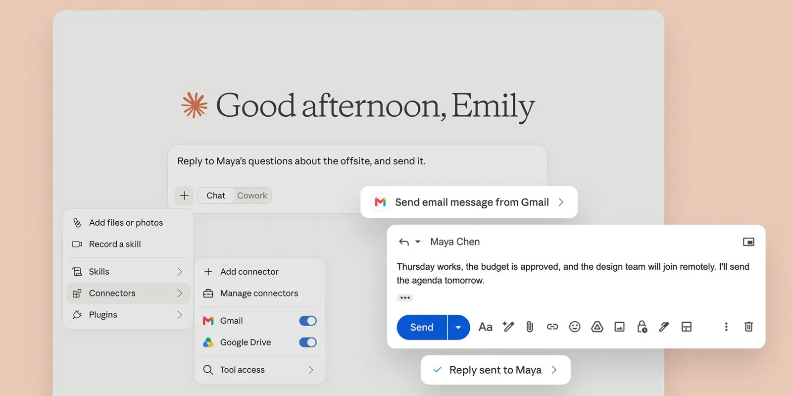 Claude AI Enhances Gmail Integration with Email Sending Capability