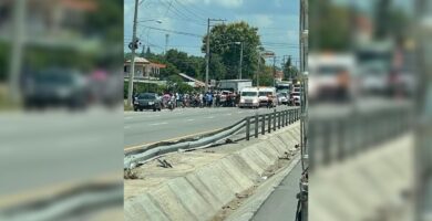 Tránsito se ve afectado por hecho vial en la autopista Duarte
