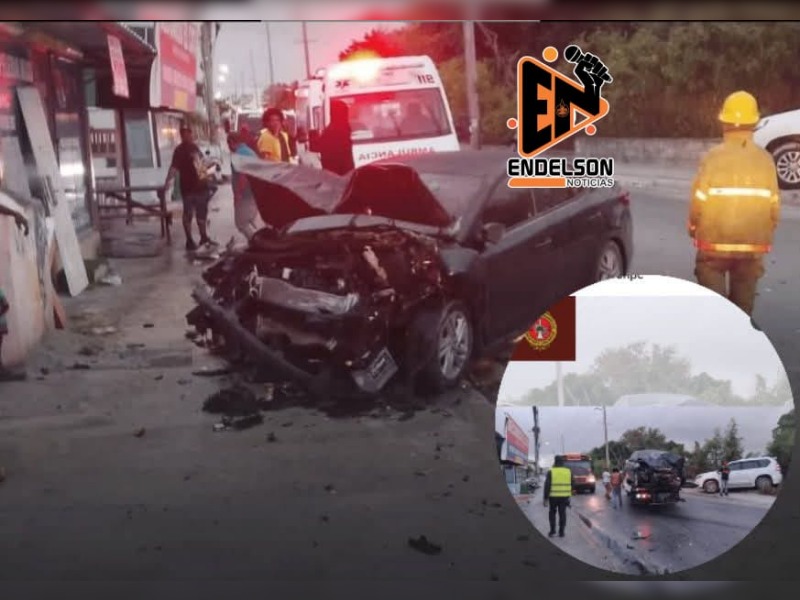 Dos vehículos se ven implicados en suceso vial en Hoyo Claro