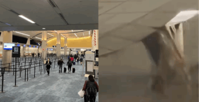 Fuga en techo genera caos en aeropuerto de Atlanta