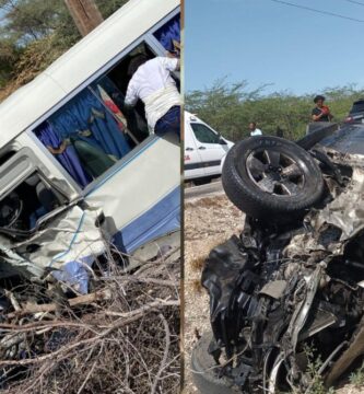 Accidente vial en carretera entre Mella y Cristóbal en Independencia