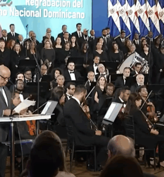Presentan nueva grabación del Himno Nacional en el Palacio Nacional