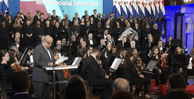 Presentan nueva grabación del Himno Nacional en el Palacio Nacional