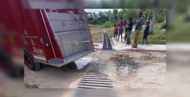 Niña rescatada tras quedar atrapada en registro en Hato Mayor