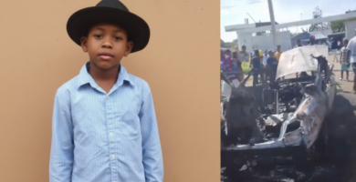 Infante resulta sin aliento tras estallido de tanque de gas en vehículo en Moca