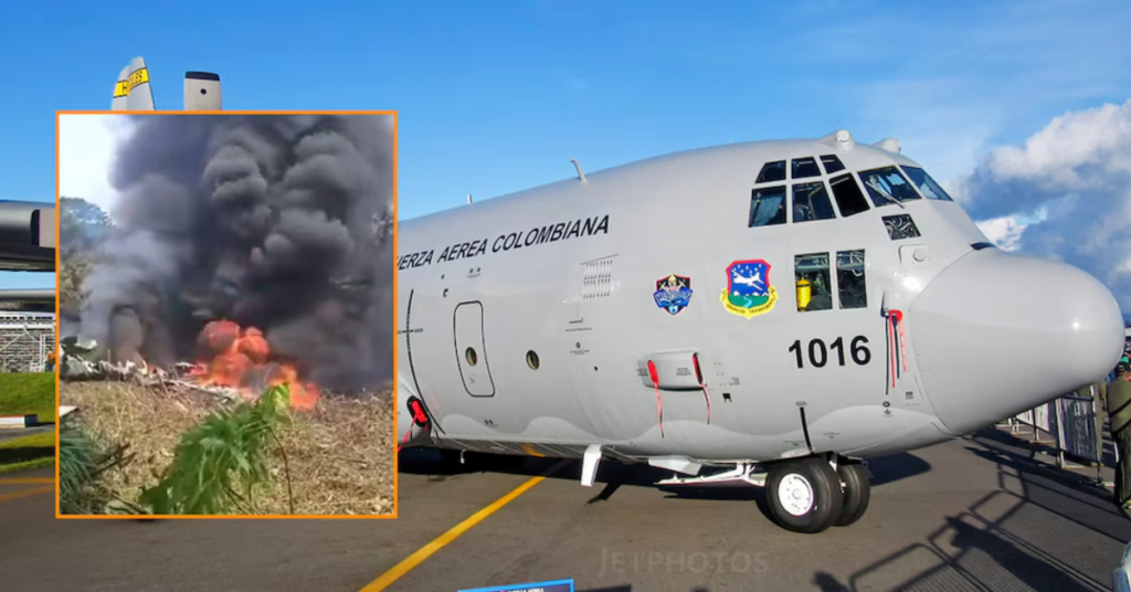 Avión militar lleno de soldados sufre incidente al despegar en Colombia