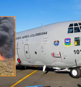Avión militar lleno de soldados sufre incidente al despegar en Colombia