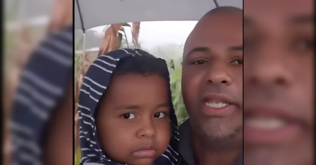 Hombre lucha por salvar a sus hijos tras inundaciones en Santo Domingo