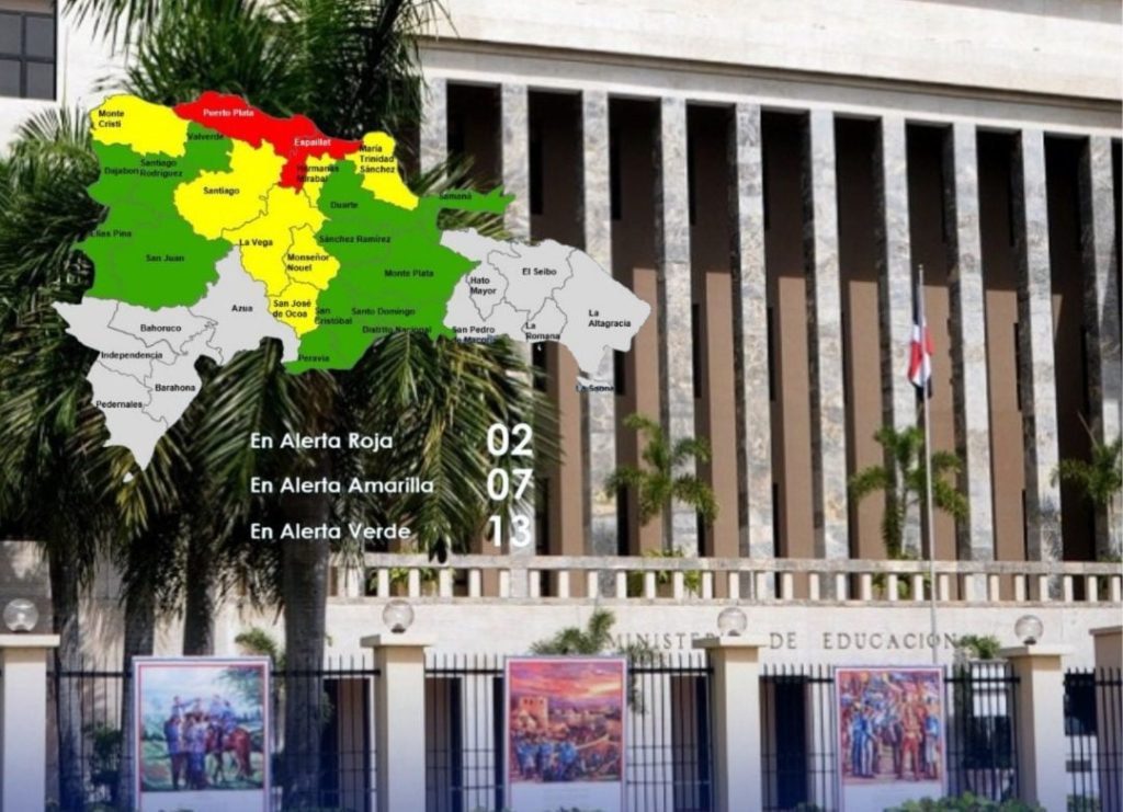 Educación suspende docencia este jueves en Puerto Plata y Espaillat por alerta roja