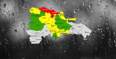 Espaillat y Puerto Plata continúan en alerta roja; aumentan 11 en amarilla y nueve en verde por vaguada