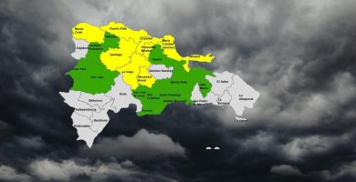 Mantienen nueve provincias en alerta amarilla y 11 en verde por sistema frontal