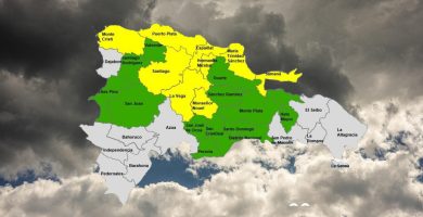 Mantienen nueve provincias en alerta amarilla y 12 en verde por sistema frontal
