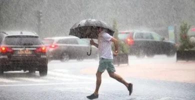 Este domingo vaguada provocará fuertes aguaceros, tormentas eléctricas y ráfagas de viento en gran parte del país desde el mediodía