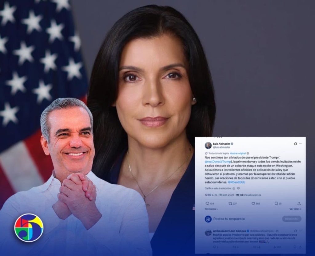 Embajadora de EE.UU., Leah Campos, expresa gratitud a Abinader por apoyo tras incidente contra Trump