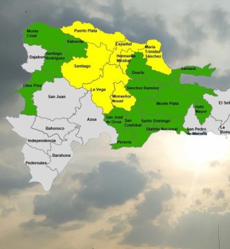 Mantienen siete provincias en alerta amarilla y 13 en verde por efectos de vaguada