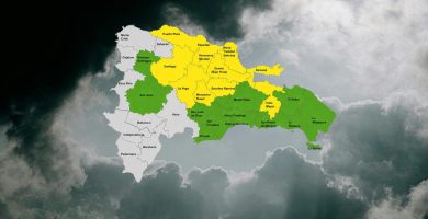 Aumentan 11 provincias en alerta amarilla y mantienen 12 en verde por efectos de vaguada