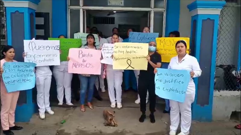 VIDEO: Enfermeras paralizan hospital en Las Terrenas en reclamo de aumento salarial y más personal