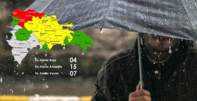¡Atención! Mantienen cuatro provincias en alerta roja, 15 en amarilla y siete en verde por incidencia de vaguada