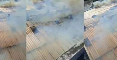 Reportan incendio en fábrica de plástico en Alma Rosa