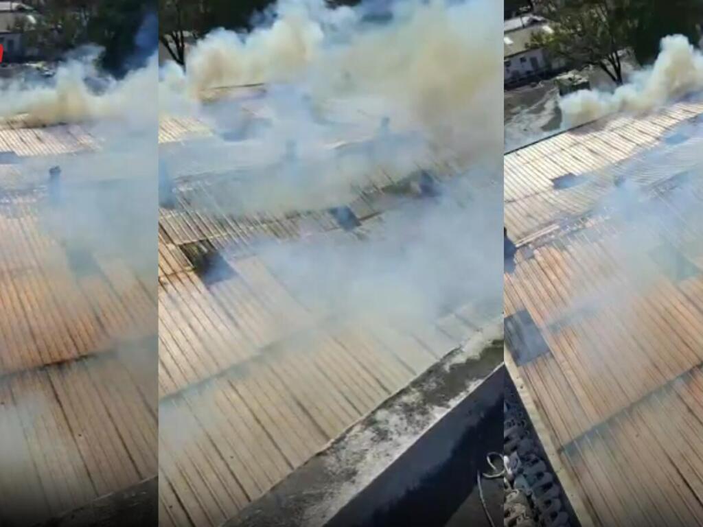 Reportan incendio en fábrica de plástico en Alma Rosa