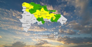 Disminuyen a nueve las provincias en alerta amarilla y 10 en verde por efectos de vaguada