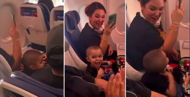 Niño de dos años supera cáncer agresivo y conmueve con celebración en avión