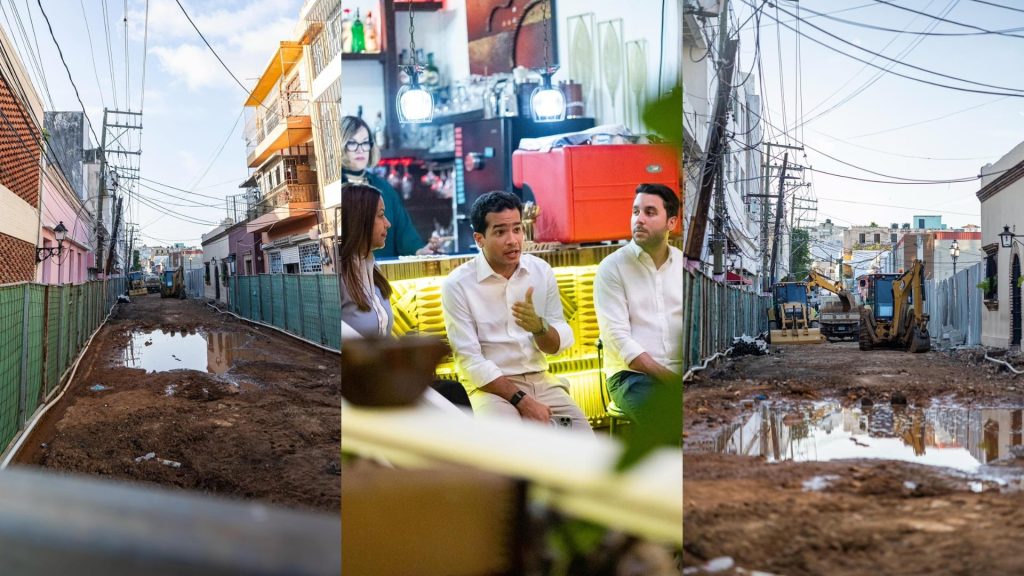 Comerciantes de Ciudad Colonial expresan quejas a Omar Fernández por retrasos en trabajos