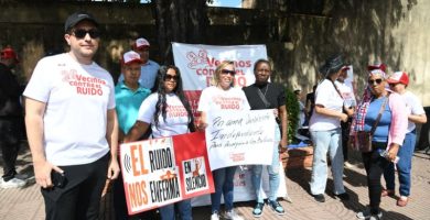 Comunidades se unen frente a Parque Independencia en reclamo contra el ruido