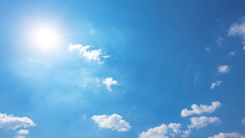 Ambiente mayormente soleado con lluvias aisladas para este inicio de semana