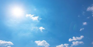 Ambiente mayormente soleado con lluvias aisladas para este inicio de semana