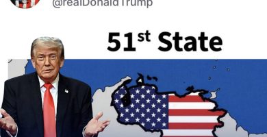 Trump comparte imagen de Venezuela como el estado 51 de Estados Unidos