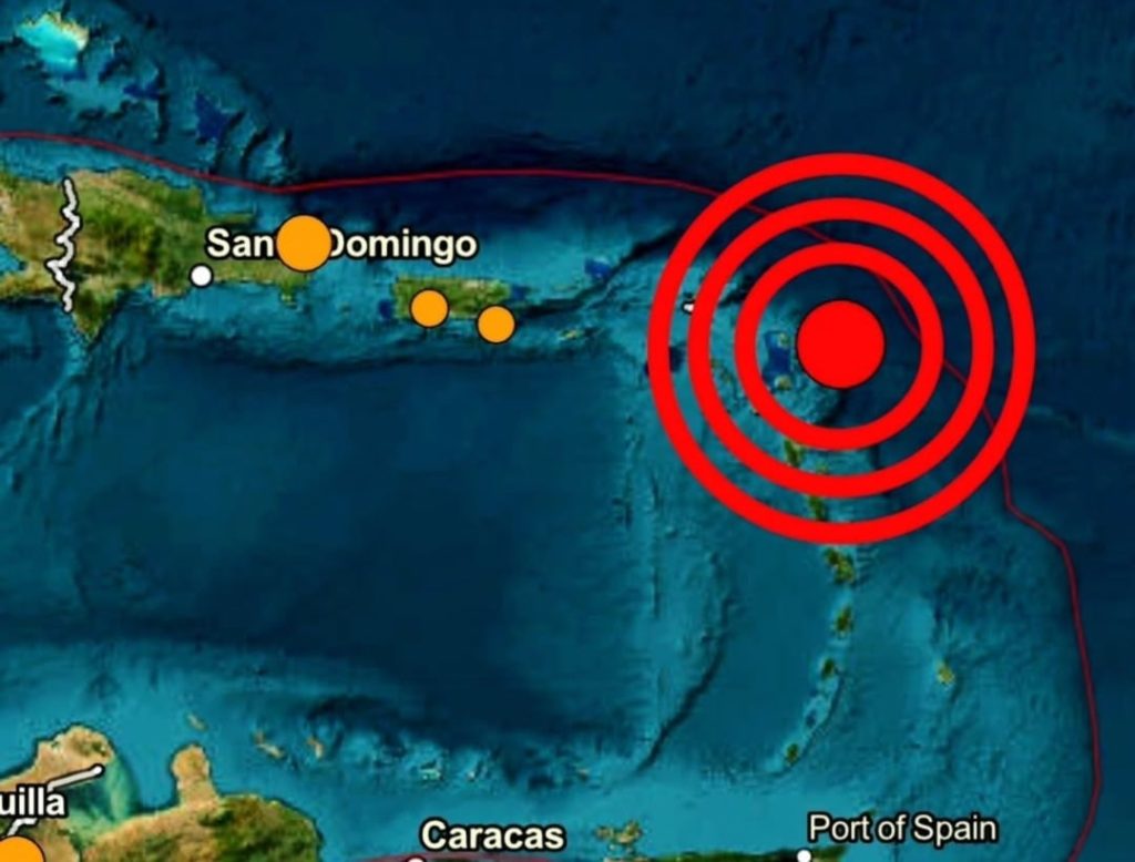 Reportan sismo de magnitud 6.1 al este de Puerto Rico