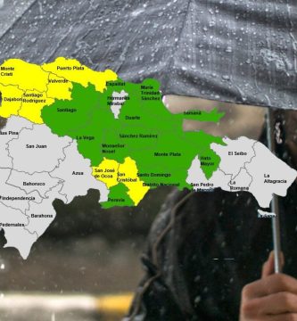 Colocan siete provincias en alerta amarilla y mantienen 12 en verde por vaguada y onda tropical