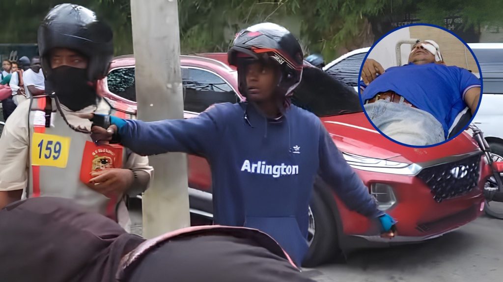 Conductor de bus escolar es agredido por motoconchistas frente a estudiantes en El Café de Herrera