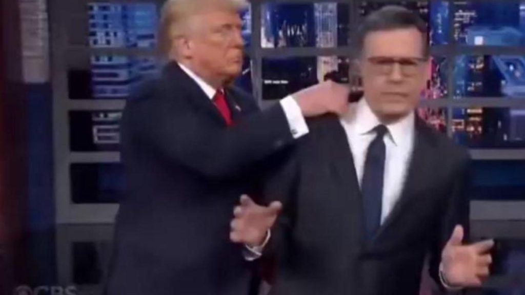 Video generado con IA de Trump y Colbert desata controversia en redes sociales
