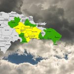 Colocan siete provincias en alerta amarilla y mantienen ocho en verde por efectos de vaguada