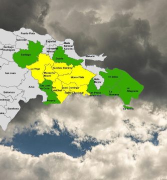 Colocan siete provincias en alerta amarilla y mantienen ocho en verde por efectos de vaguada