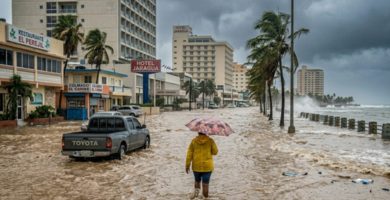 ¡Sombrilla en mano! Inundaciones aumentarán en las próximas horas en RD por efectos de onda y vaguada