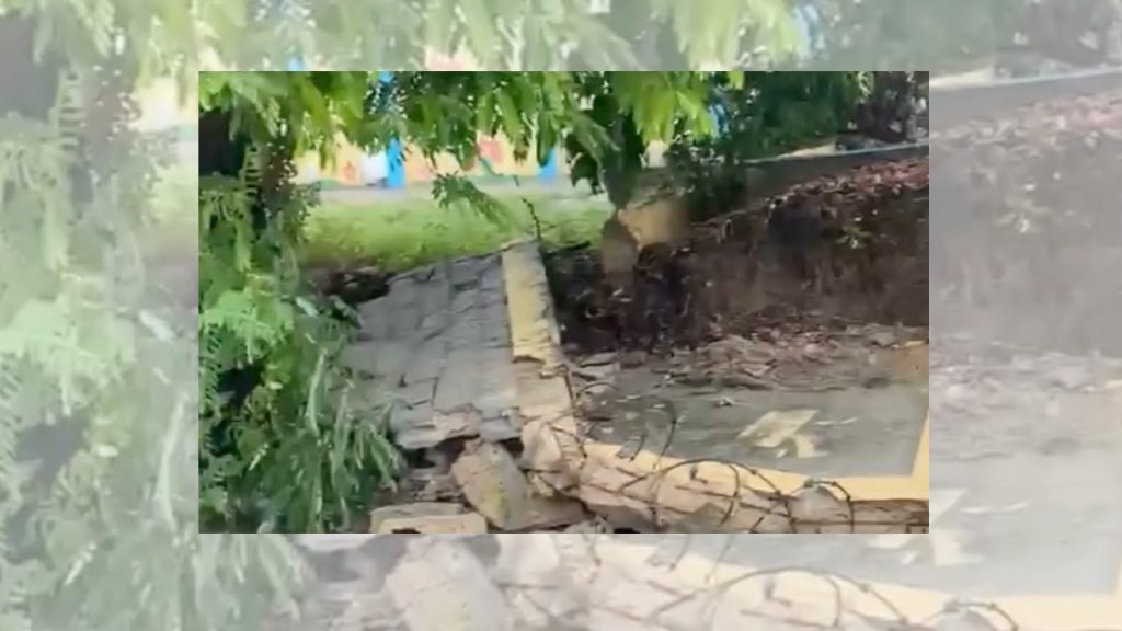 Lluvias provocan colapso de pared en escuela de SDN