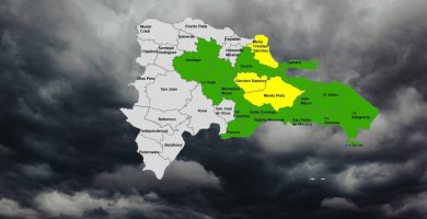 Mantienen tres provincias en alerta amarilla y 13 en verde por incidencia de vaguada