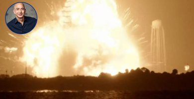 VIDEO: Cohete de la empresa aeroespacial Blue Origin de Jeff Bezos explota durante prueba de encendido estático en Florida