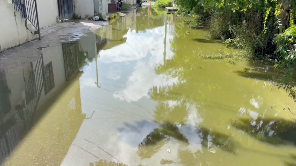 VIDEO: Residentes denuncian insalubridad por aguas estancadas en Moca