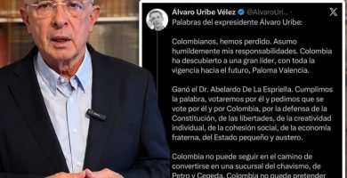 VIDEO: Álvaro Uribe reconoce derrota en elecciones de Colombia junto a Paloma Valencia y se suma a Abelardo de la Espriella
