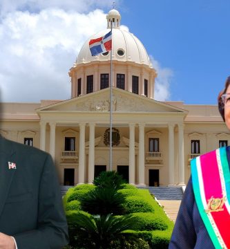 Abinader da formal bienvenida en el Palacio Nacional a la presidenta de Surinam