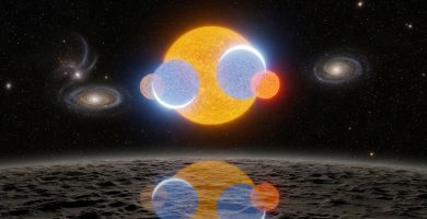 Descubren un sistema de tres estrellas que produce un raro triple eclipse