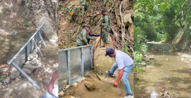 Medio Ambiente desmantela represa ilegal en el río Bellaco, Jacagua