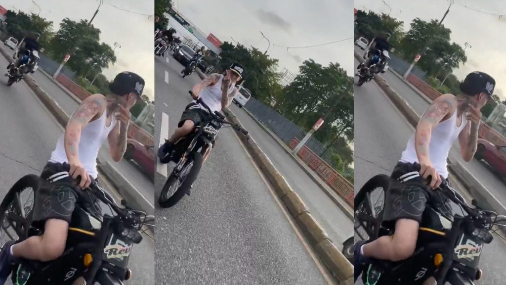 ¡Ya está en la calle! Captan a Onguito Wa en caravana de motoristas en el puente de la 17