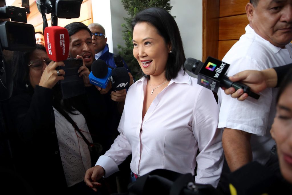 Keiko Fujimori expresa «serenidad y mucha gratitud» por liderar la segunda vuelta en Perú